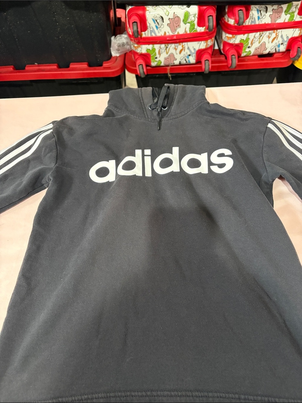 adidas Black Crewneck Sweatshirt with White Logo